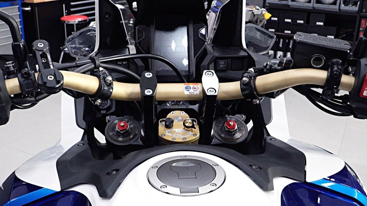 Steering Stabilizer Honda Africa Twin Stuntex Motorcycle Video Magazine